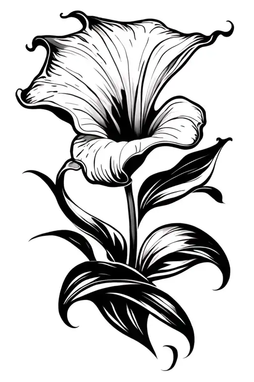 calla lily tattoo design idea