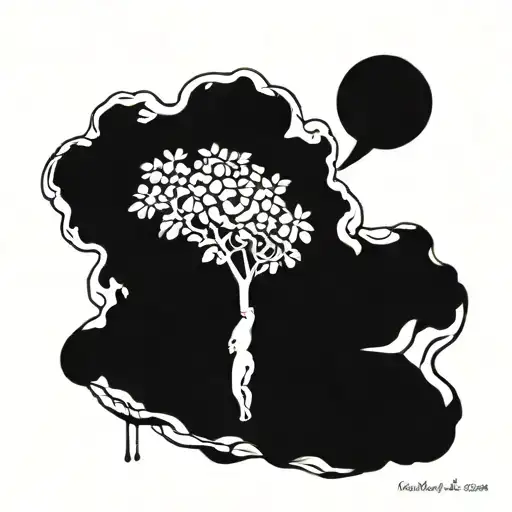 alone im strong enough tattoo design idea