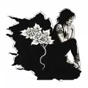 alone im strong enough tattoo design idea