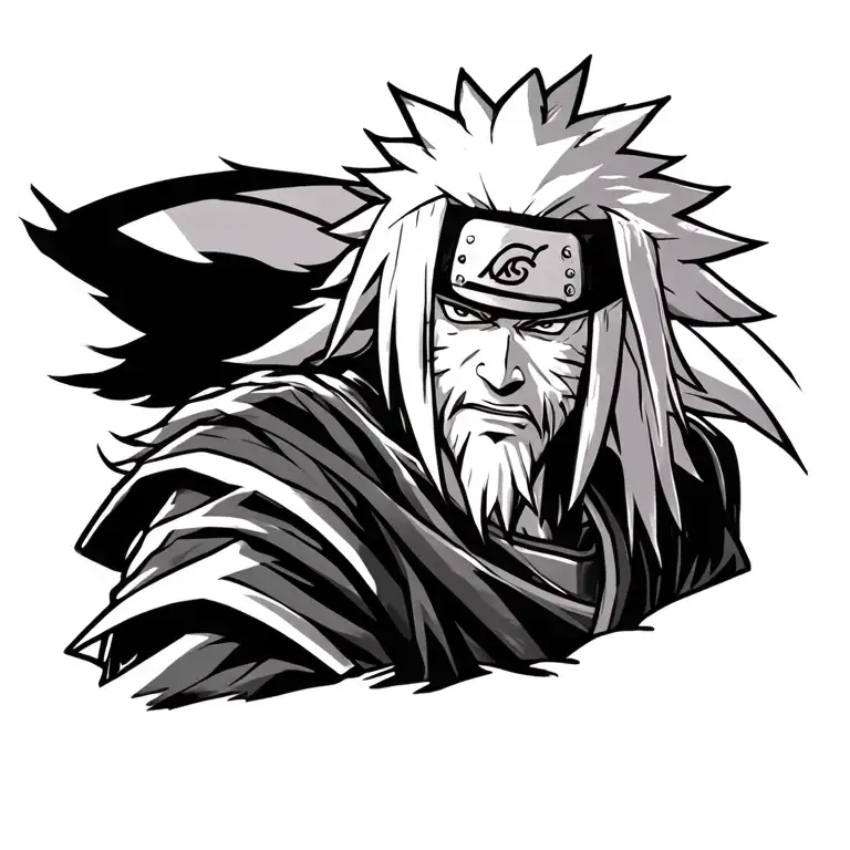 jiraiya character from naruto tattoo design idea