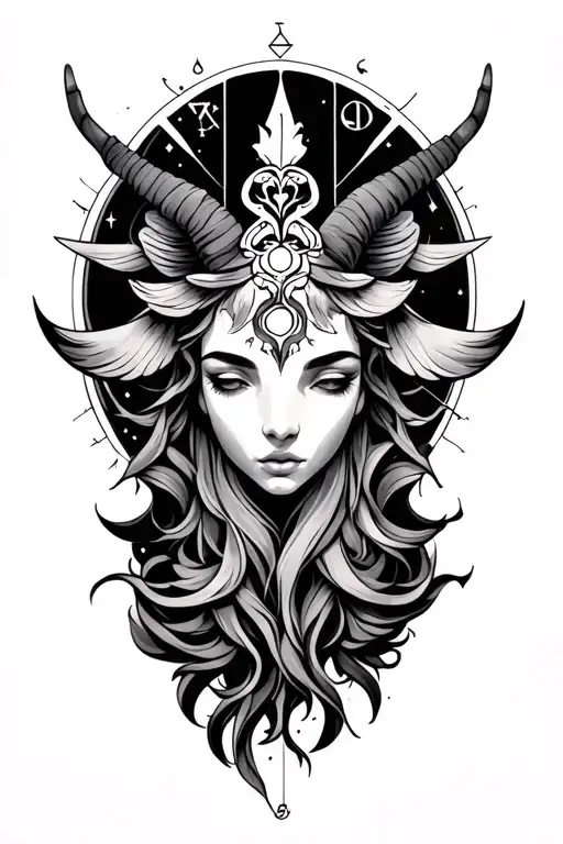 virgo libra aries zodiac sign tattoo design idea