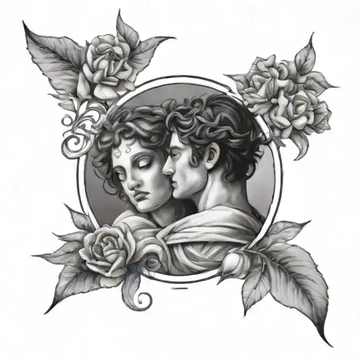 Eurydice And Orpheus tattoo design idea