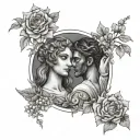 Eurydice And Orpheus tattoo design idea