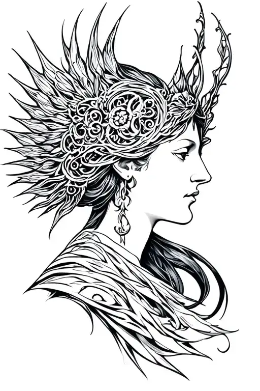 hecate goddess shoulder tattoo tattoo design idea