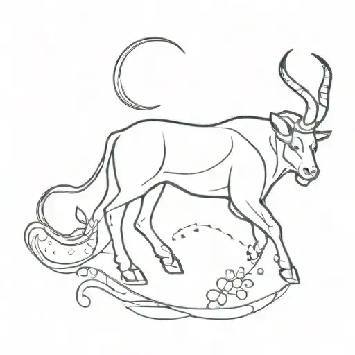 Leo, capricorn,Taurus Zodiac tattoo design idea