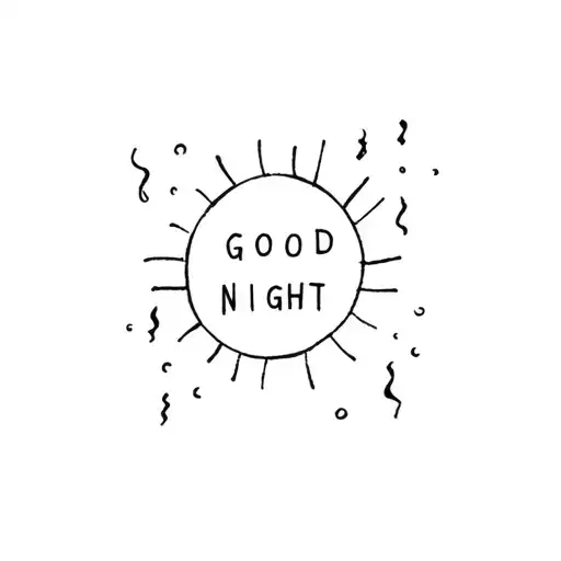 Good Night tattoo design idea