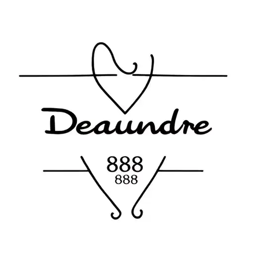 "Deaundre" The name "Deaundre" with 888 angel number tattoo design idea