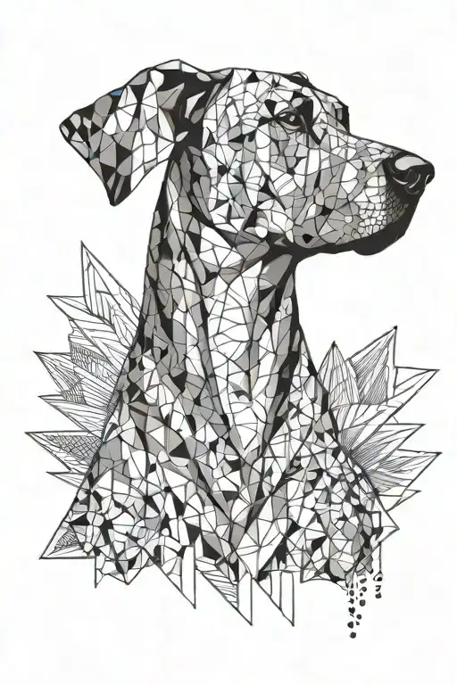 great Dane standing proudly tattoo design idea