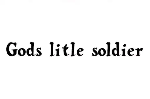 "Gods little soldier" tattoo design idea