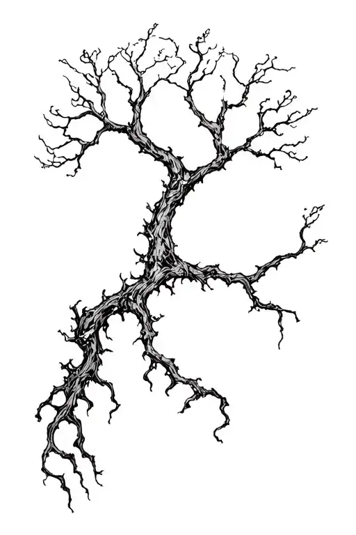 Poison tree long and skinny tattoo design idea