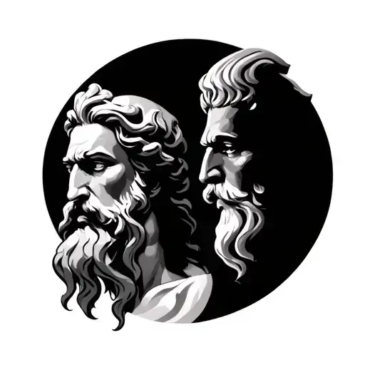 Zeus next to Kaveh Zengari tattoo design idea