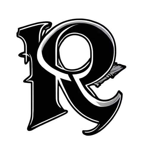 the words Dori and in the O put three letters M, R, C tattoo design idea