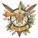 one direction arrows pointing tattoo design idea