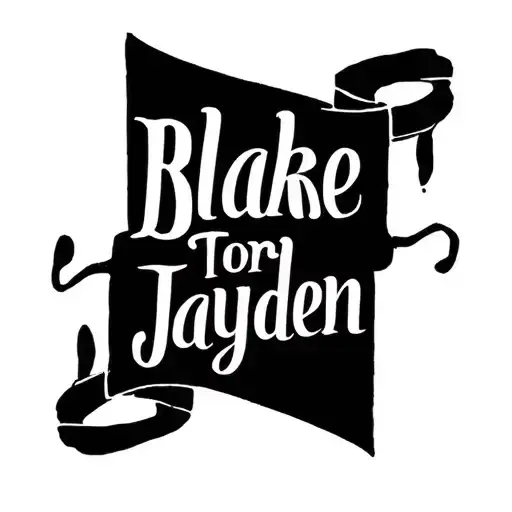 "Blake Tori Jayden " kids names incorporated tattoo design idea