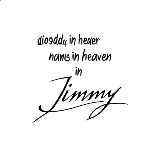 diosdada jimmy names in heaven tattoo design idea