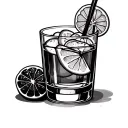 Old Fashioned Cocktail tattoo design idea