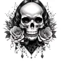 skull women fuck love tattoo design idea