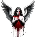 Angel Crying Blood tattoo design idea