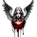 Angel Crying Blood tattoo design idea