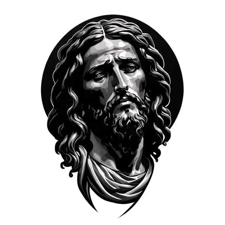 black Jesus Christ tattoo design idea
