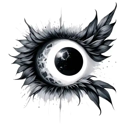 Eclipse tattoo design idea