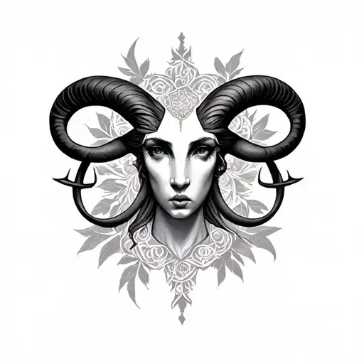 Libra Aries tattoo design idea