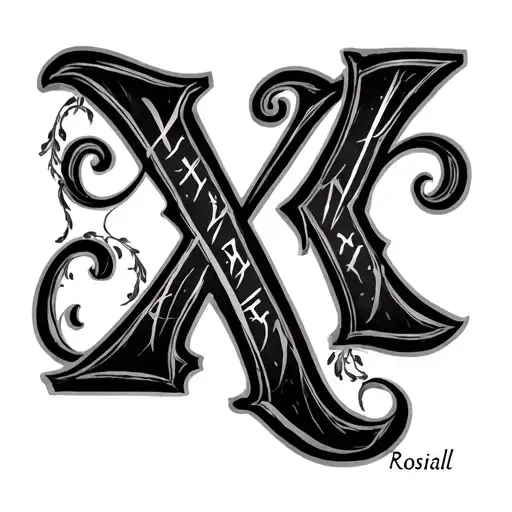 l:XX:MMXXll in letters "Rosita" tattoo design idea