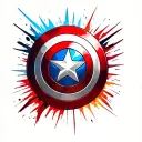 captain america shield tattoo design idea