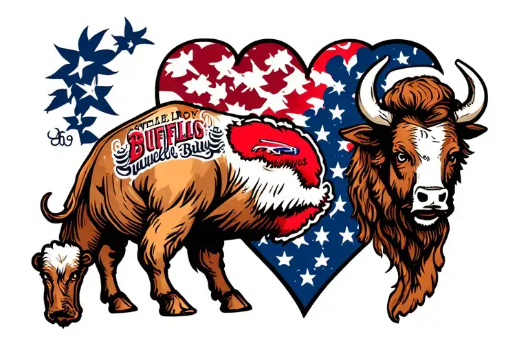 buffalo bills love tattoo design idea