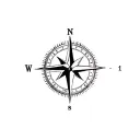 aviation compass caribbean tattoo design idea