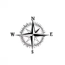 aviation compass caribbean tattoo design idea