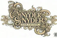 snyder in all caps in fancy font The letters tattoo design idea