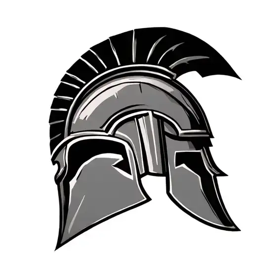 Spartan helmet tattoo design idea