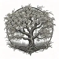 cherry tree tattoo design idea