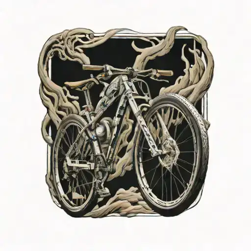 cycling bike tattoo design idea