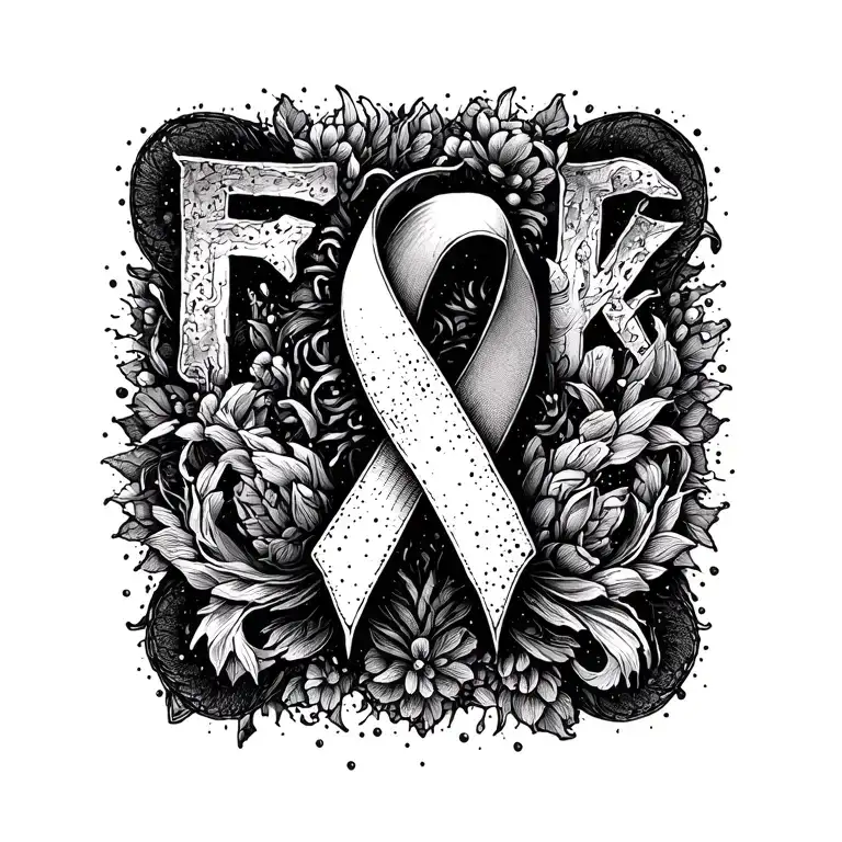 Fuck Cancer tattoo design idea