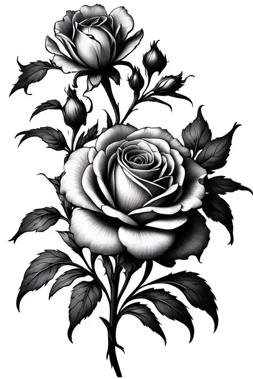 flowers iris rose mandala tattoo design idea