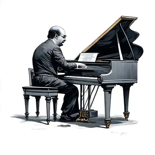 Billy Joel piano slow down youre doing fine tattoo design idea
