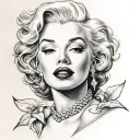 Marilyn Monroe portrait tattoo design idea