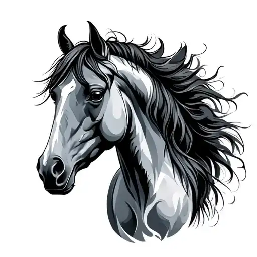 Wild Horse tattoo design idea