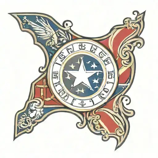 Tennessee state flag logo incorporated tattoo design idea
