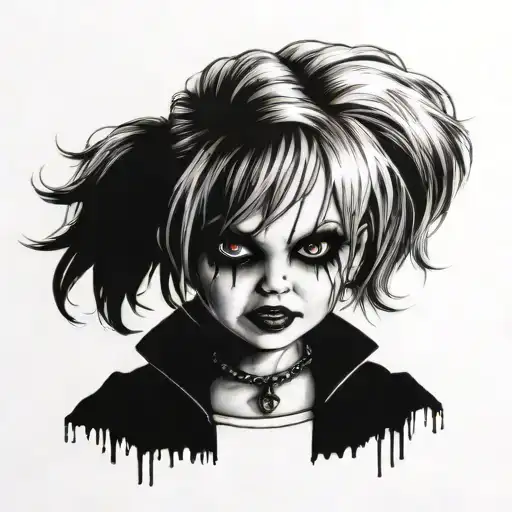 tiffany from the bride of chucky tattoo design idea