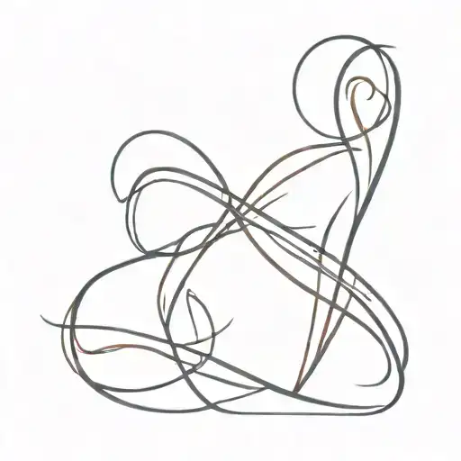 twin flames wrapped tattoo design idea