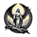 saint Michael  seal Hill Family  tattoo design idea