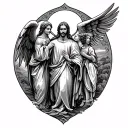 saint Michael  seal Hill Family  tattoo design idea