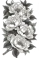 Japanese Peony tattoo design idea