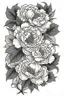 Japanese Peony tattoo design idea