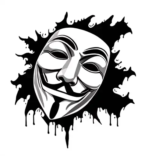 Anonymous Mask tattoo design idea