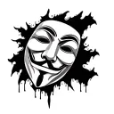Anonymous Mask tattoo design idea