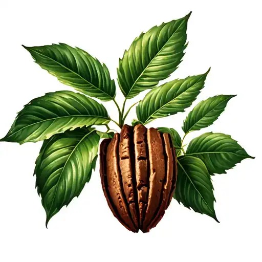Plant cocoa tattoo design idea